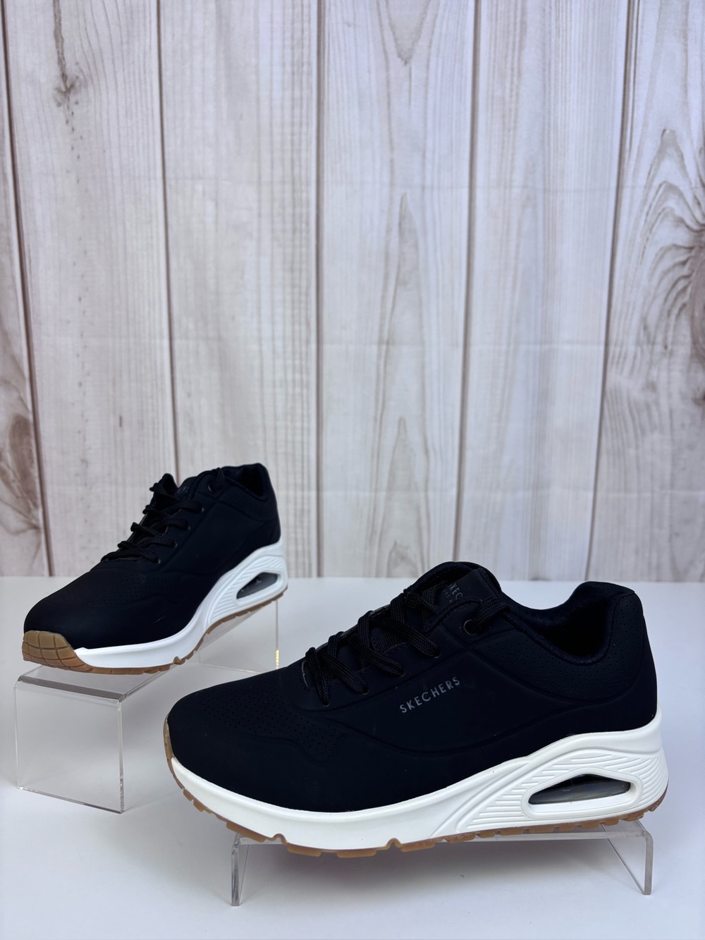 Skechers Street-Uno Stand on Air Sneakers Memory Foam Walking Shoes Black Sz 7.5